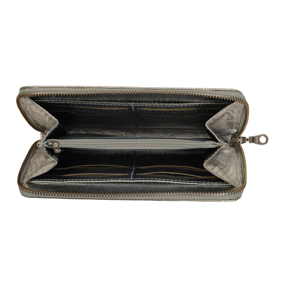Undercover Metallic Leather Long Zipped Purse By Undercover ...