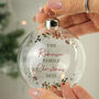 Personalised Christmas Glass Bauble Hanging Decoration, thumbnail 3 of 5