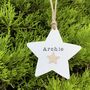 Personalised New Baby Gift Hanging Wooden Star, thumbnail 1 of 4