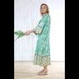 Malachite Kimono Dressing Gown ~ Mosaic Print Robe, thumbnail 6 of 7