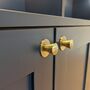 Solid Brass Gold And Black Cone Cupboard Door Handles, thumbnail 4 of 11