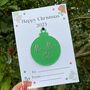 Happy Christmas 2024 Open Card Decoration, thumbnail 1 of 4