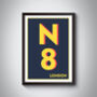 N8 Haringey, Crouch End London Postcode Print, thumbnail 9 of 10