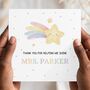 Teacher Thank You Card, Star Key Worker Appreciation End Of Term Gift, thumbnail 1 of 2