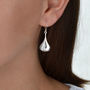 Sterling Silver Pear Drop Earrings, thumbnail 1 of 6