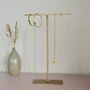 Personalised Gold Bamboo Jewellery And Earrings Stand, thumbnail 3 of 9