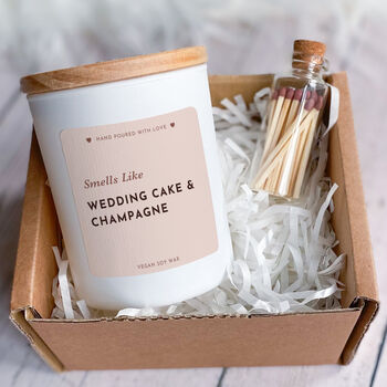 Wedding Cake And Champagne Candle Gift, 2 of 6