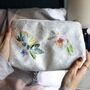 Personalised Embroidered Velvet Makeup Bag Gift For Her, thumbnail 3 of 9