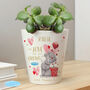 Personalised Love Grows Ceramic Plant Pot, thumbnail 1 of 3