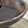 Cedar Brown Wooden Pedestal Bowl, thumbnail 4 of 4