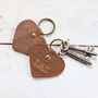 Personalised Leather Heart Keyring, thumbnail 2 of 10