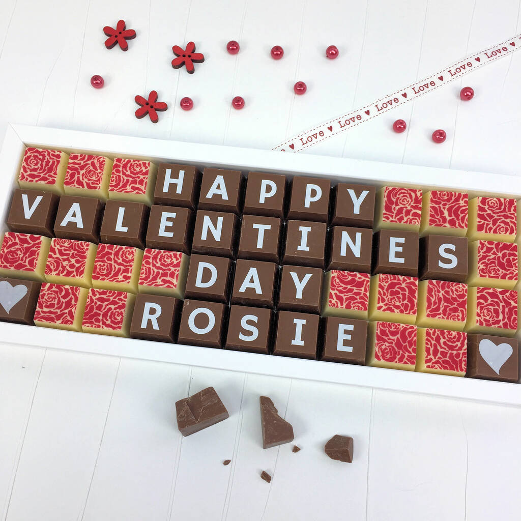 The valentine's day guide 2014 Valentine's Day Box Of Personalised Chocolates By Cocoapod Chocolates