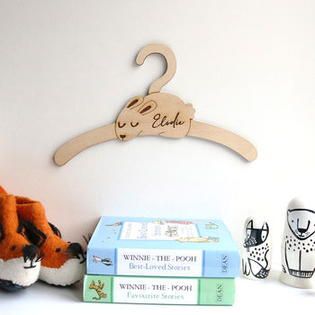 Personalised Childrens Coat Hanger With Rabbit Design, 5 of 7