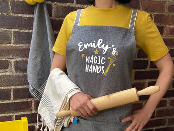 Personalised Natural Cotton Kitchen Apron, 10 of 11
