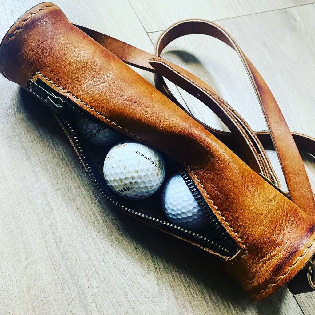 Leather Golf Ball Holder, 1 of 2
