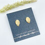 9ct Yellow Gold Leaf Earrings, thumbnail 1 of 11