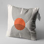 Bauhaus Inspired Abstract Geometric Cushion Cover In Orange And Black, thumbnail 6 of 12