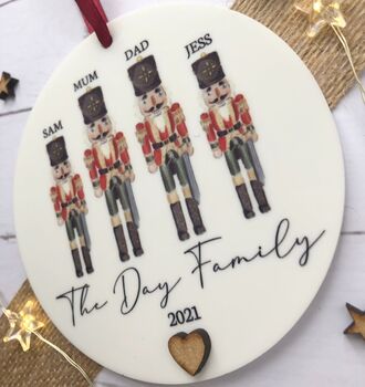 Personalised Family Christmas Decoration, 2 of 3