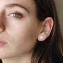 Hammered Sterling Silver Star Stud Earrings, thumbnail 3 of 7