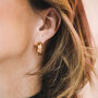 Three Colour Russian Wedding Ring Hoop Earrings, thumbnail 3 of 6