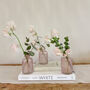 Pink Glass Bottle Vases Set Of Three, thumbnail 3 of 7