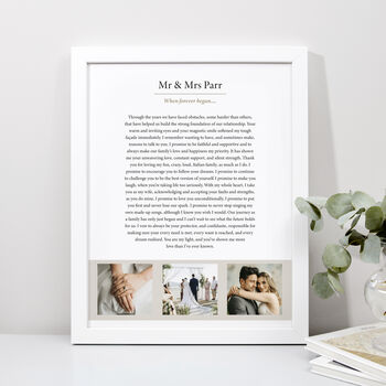 Wedding Vows Personalised Photo Print, 7 of 11