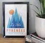 Le Velo Dans Les Pyrenees Cycling Poster, thumbnail 2 of 2