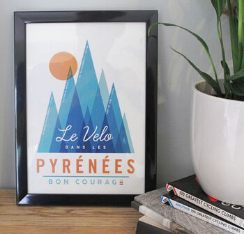 Le Velo Dans Les Pyrenees Cycling Poster, 2 of 2