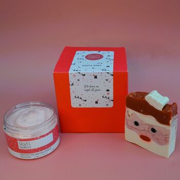 Santa Baby Small Christmas Gift Box | Body Butter And Soap, 3 of 6