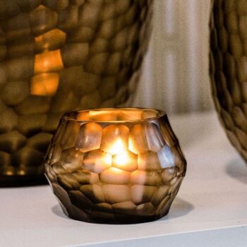 Hematite Candleholder H9 D11 Cm Steelgrey, 4 of 5