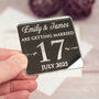 Calendar Wedding Invitation Magnet, thumbnail 5 of 7