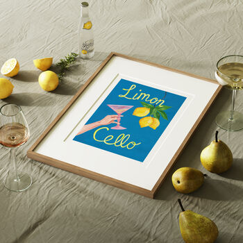 Limoncello Italian Cocktail Art Print, 2 of 10