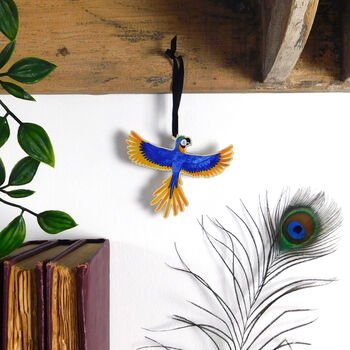Macaw Wooden Hanging Decoration, 4 of 9