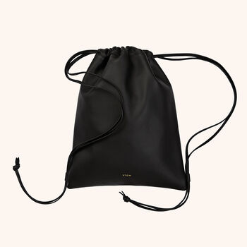 Luxury Soft Leather Drawstring Backpack, 6 of 7