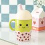Kawaii Bubble Tea Lidded Mug, thumbnail 1 of 2