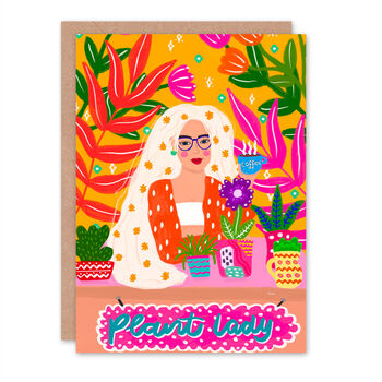 Plant Lady Greetings Card, 2 of 2