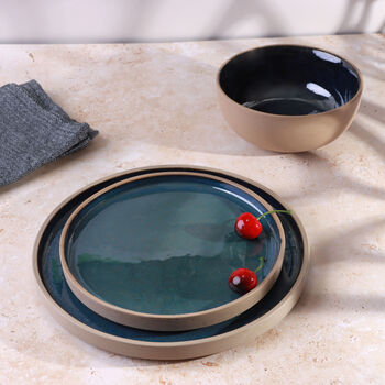 G Decor Canvara Handcrafted Stoneware Tableware Collection Contemporary Plates, 5 of 6