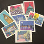 Set Of Eight London Location Postcards, thumbnail 1 of 5