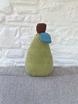 Apples And Pears Cushions Knitting Pattern, 3 of 3