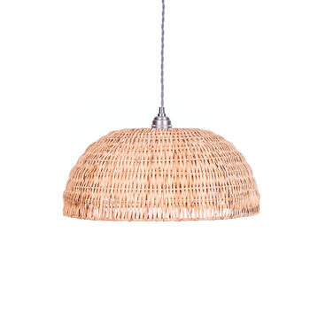 Natural Rattan Dome Pendant Light Shade, 2 of 5