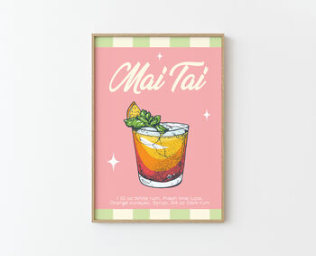 Mai Tai Cocktail Poster, 2 of 2