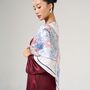 100% Mulberry Silk Scarf, Leopard And Floral In Gift Box, thumbnail 4 of 5