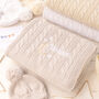 Personalised Grey Baby Blanket – Moon And Stars Name Embroidery, thumbnail 1 of 12