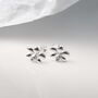 Sterling Silver Daffodil Stud Earrings, thumbnail 9 of 11