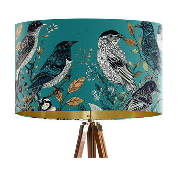 Fancy Flock Turquoise Bird Lampshade, 3 of 6
