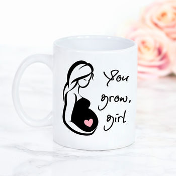 personalised pregnancy baby shower mug, you grow girl by the best of me ...