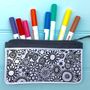 Flower Pencil Case To Colour In, thumbnail 2 of 6