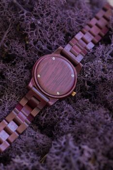 Verona Burgundy Wooden Watch For Her, 6 of 12