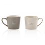Ceramic Stoneware Mr And Mrs Mug Set, thumbnail 2 of 4