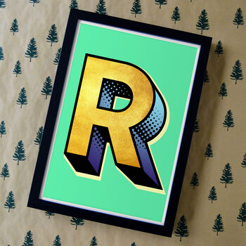 A To Z Single Letter Initial Print, 2 of 6